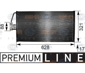Кондензатор, климатизация HELLA 8FC 351 038-801 за BMW 5 Ser (E39) комби от 1997 до 2004