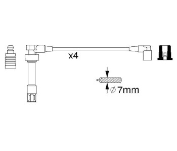 Комплект запалителни кабели BOSCH за BMW 3 Ser (E36) седан 1990 до 1998