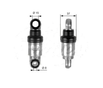 Демпер (успокоител-трепт.вибр.), пистов ремък GATES T39097 за BMW 5 Ser (E34) от 1987 до 1995