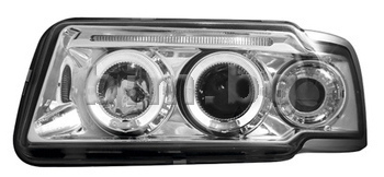 Тунинг фарове Ангелски очи хром комплект(ляв и десен) за AUDI 80 Avant (8C, B4) от 1991 до 1996