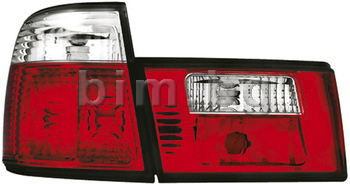 Тунинг стопове червени с бял мигач за BMW 5 Ser (E34) от 1987 до 1995