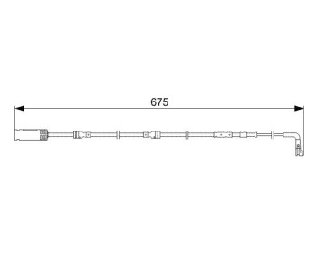 Индикатор, износване на накладките BOSCH за BMW 1 Ser (E82) купе от 2007 до 2013