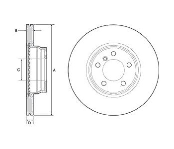Спирачен диск вентилиран Ø330mm DELPHI за BMW 3 Ser (F31) комби от 2011