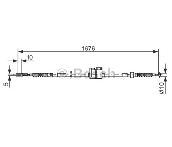 Жило ръчна спирачка BOSCH за AUDI 100 (44, 44Q, C3) от 1982 до 1991