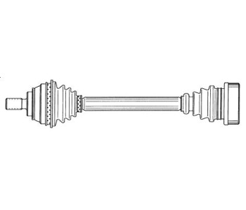 Полуоска 628 мм, преден SPIDAN за AUDI 90 (89, 89Q, 8A, B3) от 1987 до 1991