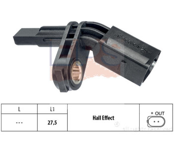Датчик, обороти на колелото EPS за AUDI A1 (8X1, 8XK) от 2010 до 2018