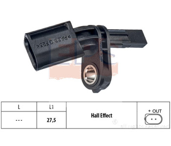 Датчик, обороти на колелото EPS за AUDI A3 Sportback (8PA) от 2004 до 2015