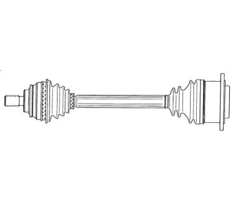 Полуоска +ABS 638.2 мм, преден SPIDAN за AUDI A4 (8EC, B7) от 2004 до 2008