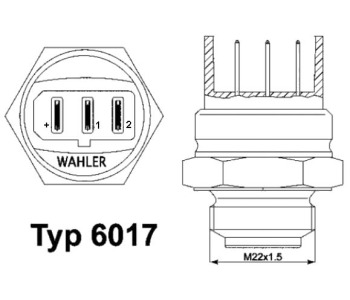 Термошалтер, вентилатор на радиатора WAHLER за AUDI 80 купе (89, 8B) от 1988 до 1996