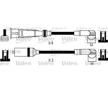 Комплект запалителни кабели VALEO за AUDI 100 Avant (44, 44Q, C3) от 1982 до 1990