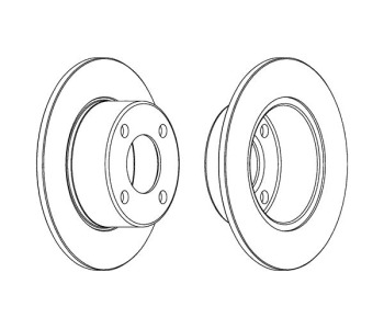 Спирачен диск плътен Ø245mm FERODO за AUDI 100 (44, 44Q, C3) от 1982 до 1991
