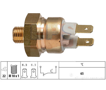 Термошалтер, предупредителна лампа за охладителната течност EPS 1.840.112 за AUDI 100 (44, 44Q, C3) от 1982 до 1991