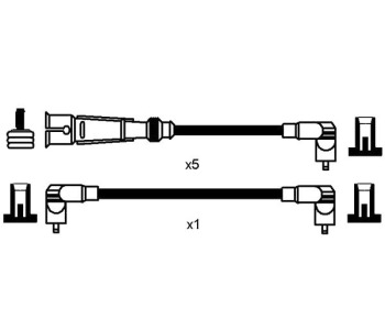 Комплект запалителни кабели NGK за AUDI 90 (81, 85, B2) от 1984 до 1987