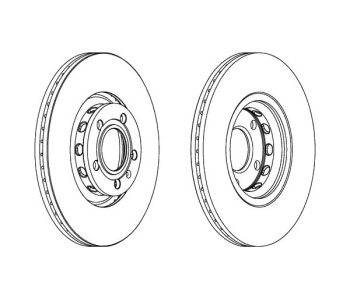 Спирачен диск вентилиран Ø288mm FERODO за AUDI 100 (4A, C4) от 1990 до 1994