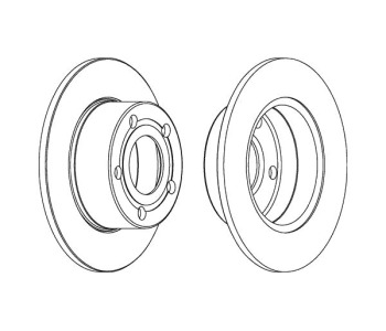 Спирачен диск плътен Ø245mm FERODO за AUDI 100 (4A, C4) от 1990 до 1994