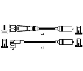 Комплект запалителни кабели NGK за AUDI 100 (4A, C4) от 1990 до 1994