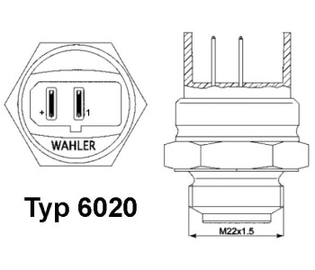 Термошалтер, вентилатор на радиатора WAHLER за AUDI 80 (81, 85, B2) от 1978 до 1984