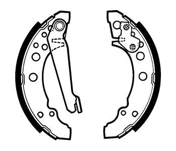 Комплект спирачни челюсти DELPHI за SEAT TOLEDO II (1M2) от 1998 до 2006