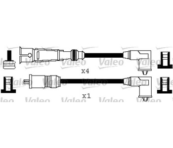 Комплект запалителни кабели VALEO за AUDI 80 (81, 85, B2) от 1978 до 1984