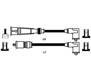 Комплект запалителни кабели NGK за AUDI 80 (81, 85, B2) от 1978 до 1984