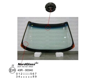 Челно стъкло NordGlass за AUDI 80 (8C, B4) от 1991 до 1995