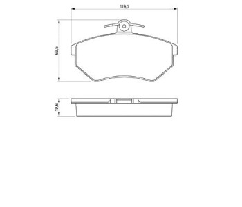 Комплект спирачни накладки BOSCH за AUDI 80 кабриолет (8G7, B4) от 1991 до 2000