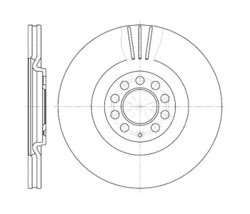 Спирачен диск вентилиран Ø312mm за AUDI A1 Sportback (8XA, 8XF) от 2011 до 2018
