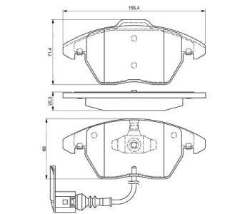 Комплект спирачни накладки BOSCH за SEAT TOLEDO IV (KG3) от 2012