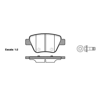 Комплект спирачни накладки ROADHOUSE за AUDI A1 (8X1, 8XK) от 2010 до 2018