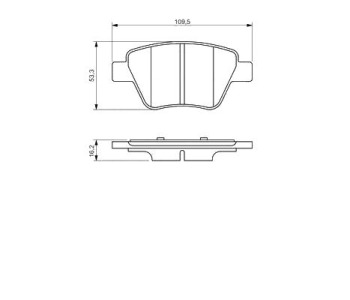 Комплект спирачни накладки BOSCH за AUDI A3 кабриолет (8P7) от 2008 до 2013