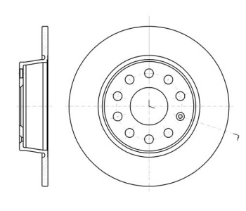 Спирачен диск плътен Ø272mm за AUDI A1 Sportback (8XA, 8XF) от 2011 до 2018