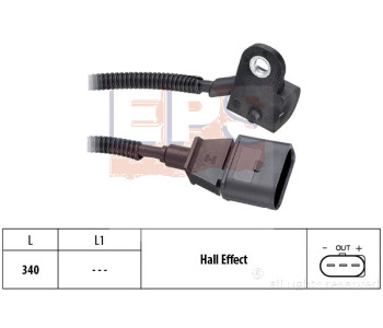 Датчик, положение на разпределителния вал EPS за AUDI A3 (8L1) от 1996 до 2003