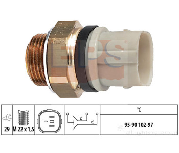 Термошалтер, вентилатор на радиатора EPS 1.850.652 за VOLKSWAGEN POLO (6KV2) CLASSIC седан от 1995 до 2002