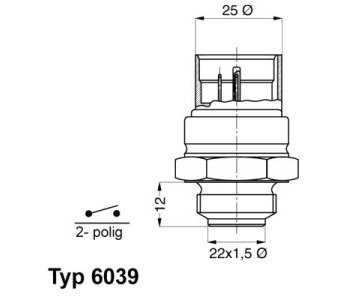 Термошалтер, вентилатор на радиатора WAHLER за AUDI A3 (8L1) от 1996 до 2003