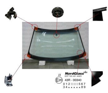 Челно стъкло NordGlass за AUDI A3 (8L1) от 1996 до 2003