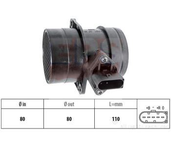 Измерител на масата на въздуха EPS за AUDI A4 Avant (8E5, B6) от 2001 до 2004