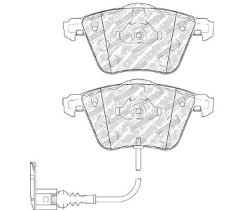 Комплект спирачни накладки FERODO PREMIER за AUDI A3 Sportback (8PA) от 2004 до 2015