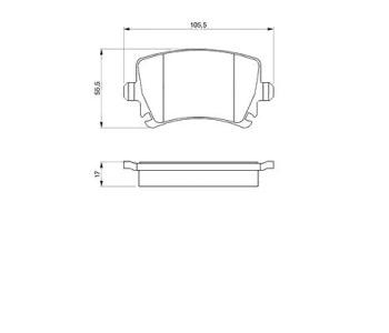 Комплект спирачни накладки BOSCH за AUDI TT Roadster (8J9) от 2007 до 2014