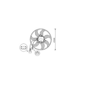 Вентилатор охлаждане на двигателя P.R.C за AUDI A3 Sportback (8PA) от 2004 до 2015
