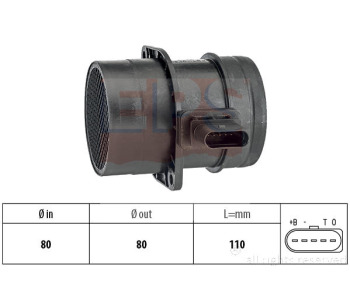 Измерител на масата на въздуха EPS за AUDI A4 (8K2, B8) от 2007 до 2012
