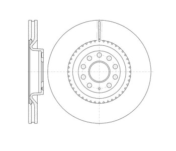 Спирачен диск вентилиран Ø345mm за AUDI A3 Sportback (8PA) от 2004 до 2015
