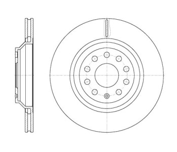 Спирачен диск вентилиран Ø310mm за AUDI A3 (8V1, 8VK) от 2012