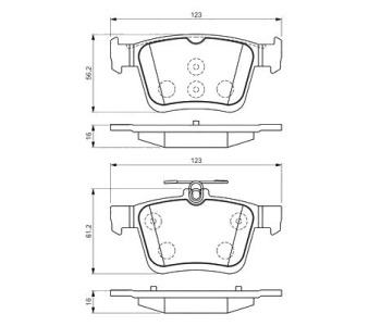 Комплект спирачни накладки BOSCH за AUDI TT (FV3) от 2014