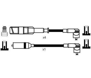 Комплект запалителни кабели NGK за AUDI A4 (8D2, B5) от 1994 до 2001