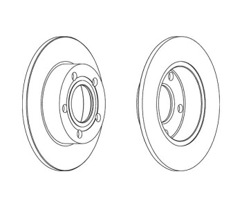 Спирачен диск плътен Ø245mm FERODO за AUDI A4 Avant (8D5, B5) от 1994 до 2002