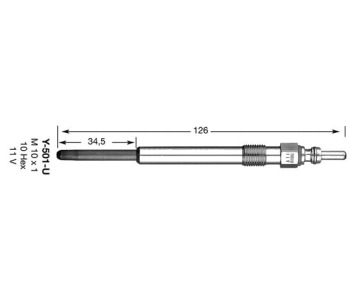 Подгревна свещ 11,0волт D-POWER31 (4187) NGK за AUDI A8 (4D2, 4D8) от 1994 до 2002