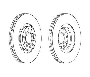 Спирачен диск вентилиран Ø320mm FERODO за AUDI A6 (4B2, C5) от 1997 до 2005