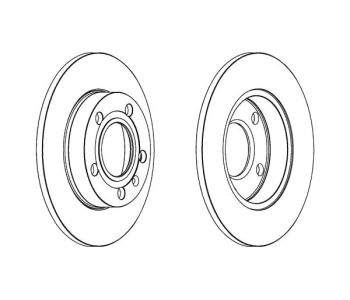 Спирачен диск плътен Ø245mm FERODO за AUDI A4 Avant (8E5, B6) от 2001 до 2004