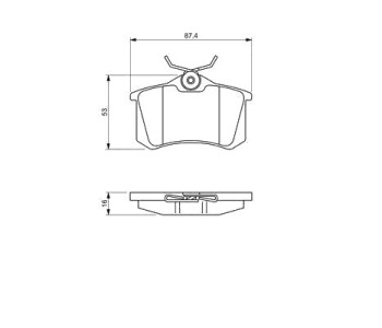 Комплект спирачни накладки BOSCH за AUDI A4 кабриолет (8H7, B6, 8HE, B7) от 2002 до 2009