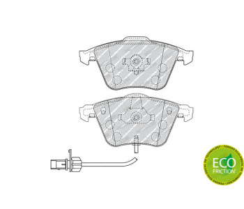Комплект спирачни накладки FERODO PREMIER за AUDI A8 (4E) от 2002 до 2010